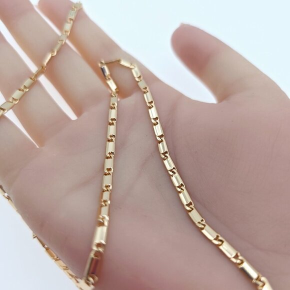Rose Gold Plated Link Chain Necklace in Elegant Glossy Finish - 45cm, XPNL0043 - Picture 12 of 12